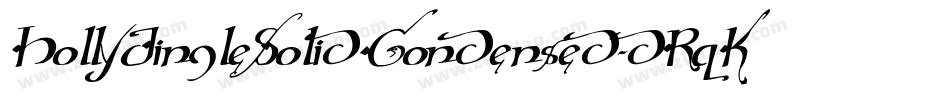 HollyJingleSolidCondensed-dRqK字体转换