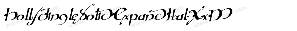HollyJingleSolidExpandItal-XxMd字体转换 HollyJingleSolidExpandItal-XxMd字体转换