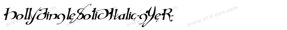 HollyJingleSolidItalic-gYeR字体转换 HollyJingleSolidItalic-gYeR字体转换