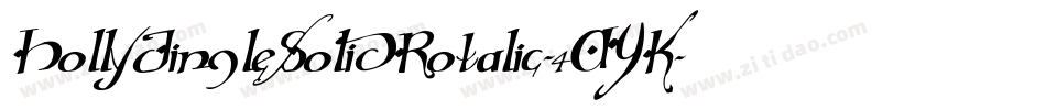 HollyJingleSolidRotalic-4AYK字体转换