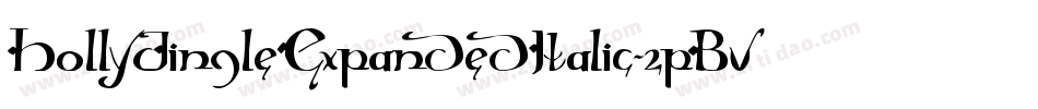 HollyJingleExpandedItalic-2pBv字体转换