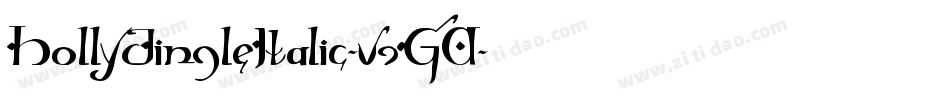 HollyJingleItalic-v9GA字体转换