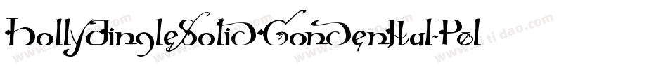 HollyJingleSolidCondenItal-P0lr字体转换