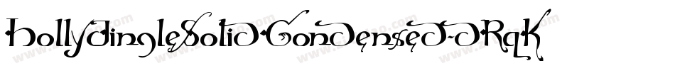 HollyJingleSolidCondensed-dRqK字体转换