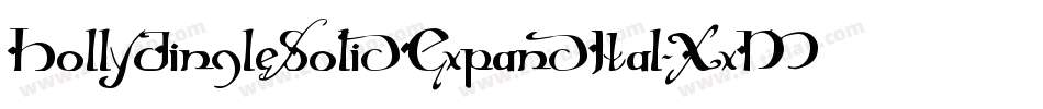 HollyJingleSolidExpandItal-XxMd字体转换 HollyJingleSolidExpandItal-XxMd字体转换
