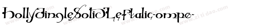 HollyJingleSolidLeftalic-omp0字体转换