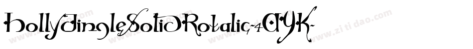 HollyJingleSolidRotalic-4AYK字体转换