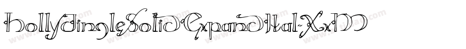 HollyJingleSolidExpandItal-XxMd字体转换 HollyJingleSolidExpandItal-XxMd字体转换