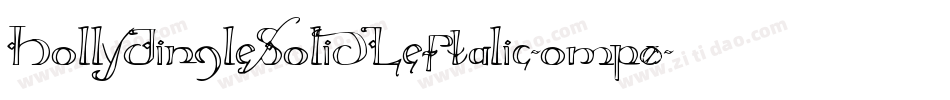 HollyJingleSolidLeftalic-omp0字体转换