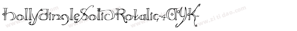 HollyJingleSolidRotalic-4AYK字体转换