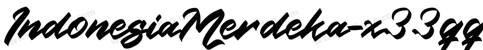 IndonesiaMerdeka-x33qq字体转换