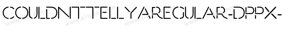 CouldntTellYaRegular-dpPx字体转换
