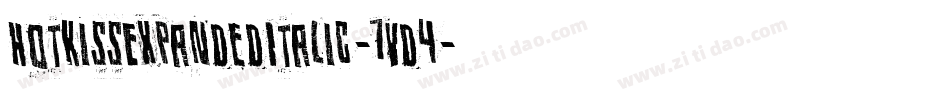 HotKissExpandedItalic-7Vd4字体转换