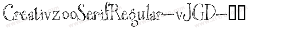 CreativzooSerifRegular-vJGD字体转换