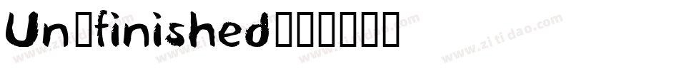 Un-finished字体转换
