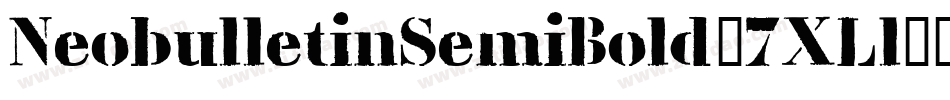 NeobulletinSemiBold-7XLl字体转换