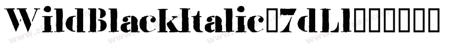 WildBlackItalic-7dLl字体转换