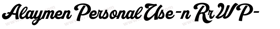 AlaymenPersonalUse-nRrWP字体转换