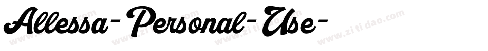 Allessa-Personal-Use字体转换