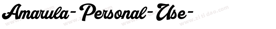 Amarula-Personal-Use字体转换