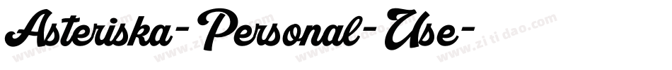 Asteriska-Personal-Use字体转换