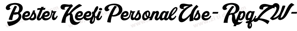BesterKeefiPersonalUse-RpqZW字体转换