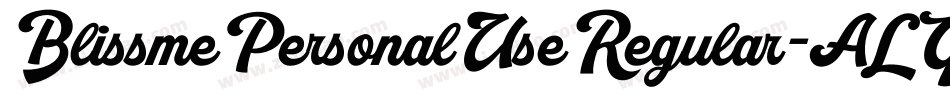 BlissmePersonalUseRegular-ALGDx字体转换