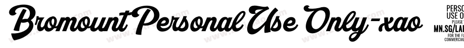 BromountPersonalUseOnly-xao8字体转换