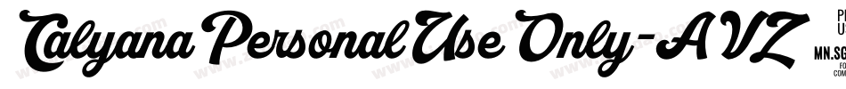 CalyanaPersonalUseOnly-AVZ7字体转换
