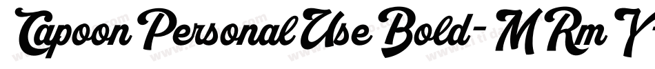 CapoonPersonalUseBold-MRmY字体转换