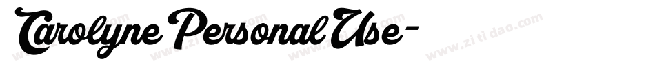 CarolynePersonalUse字体转换