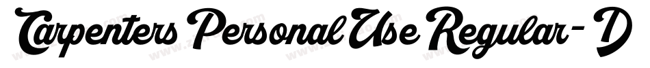 CarpentersPersonalUseRegular-DOLwR字体转换