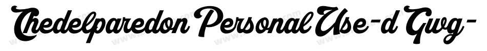 ChedelparedonPersonalUse-dGwg字体转换