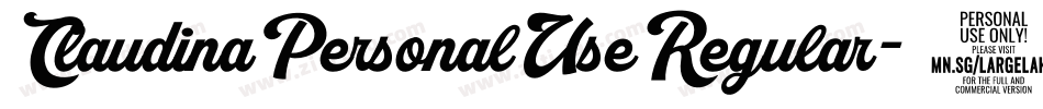 ClaudinaPersonalUseRegular-4pA4字体转换