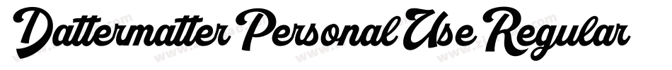 DattermatterPersonalUseRegular-XPla字体转换