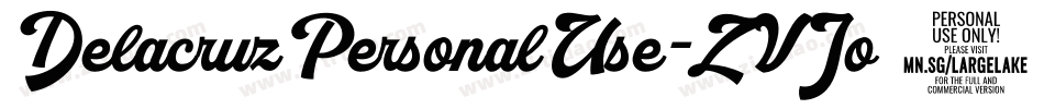 DelacruzPersonalUse-ZVJo3字体转换