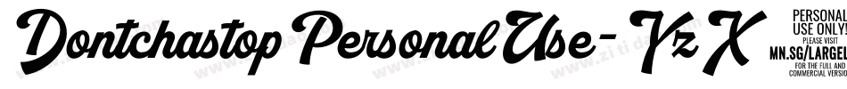 DontchastopPersonalUse-YzX0y字体转换