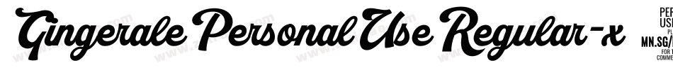 GingeralePersonalUseRegular-x3L5O字体转换