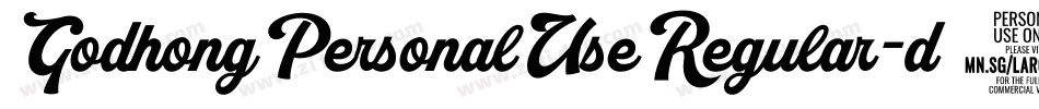 GodhongPersonalUseRegular-d16R字体转换