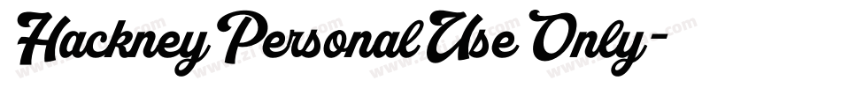 HackneyPersonalUseOnly字体转换