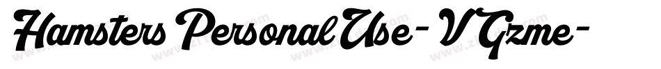 HamstersPersonalUse-VGzme字体转换