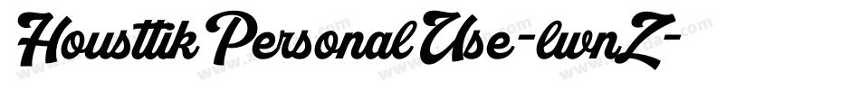 HousttikPersonalUse-lwnZ字体转换
