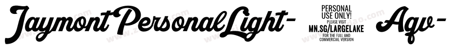 JaymontPersonalLight-6Aqv字体转换
