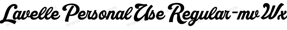 LavellePersonalUseRegular-mvWx字体转换