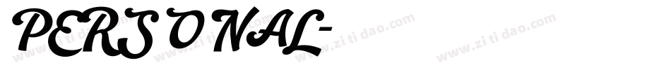 PERSONAL字体转换