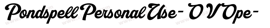 PondspellPersonalUse-OVOpe字体转换
