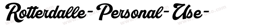 Rotterdalle-Personal-Use字体转换