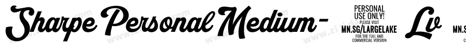 SharpePersonalMedium-7Lv4字体转换