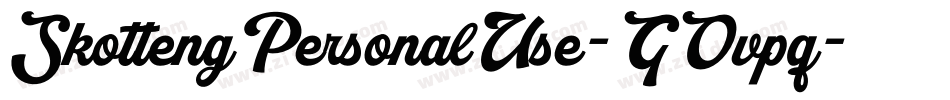 SkottengPersonalUse-GOvpq字体转换