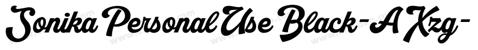 SonikaPersonalUseBlack-AXzg字体转换